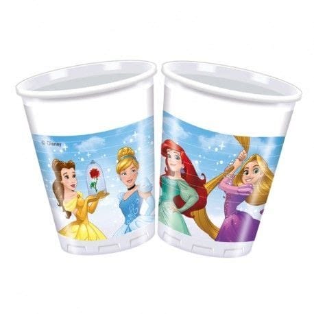 8 gobelets en plastique princesses - Disney