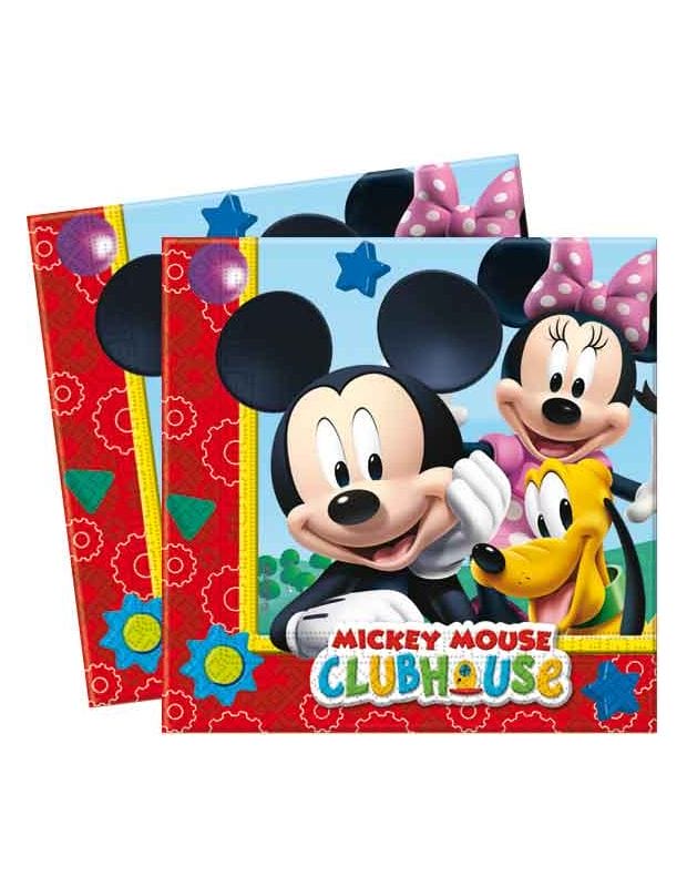 20 serviettes anniversaire Mickey Mouse 33x33 - Disney