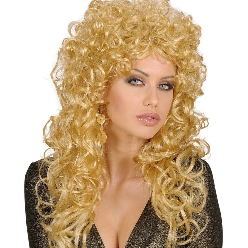 Perruque longue blonde bouclée femme
