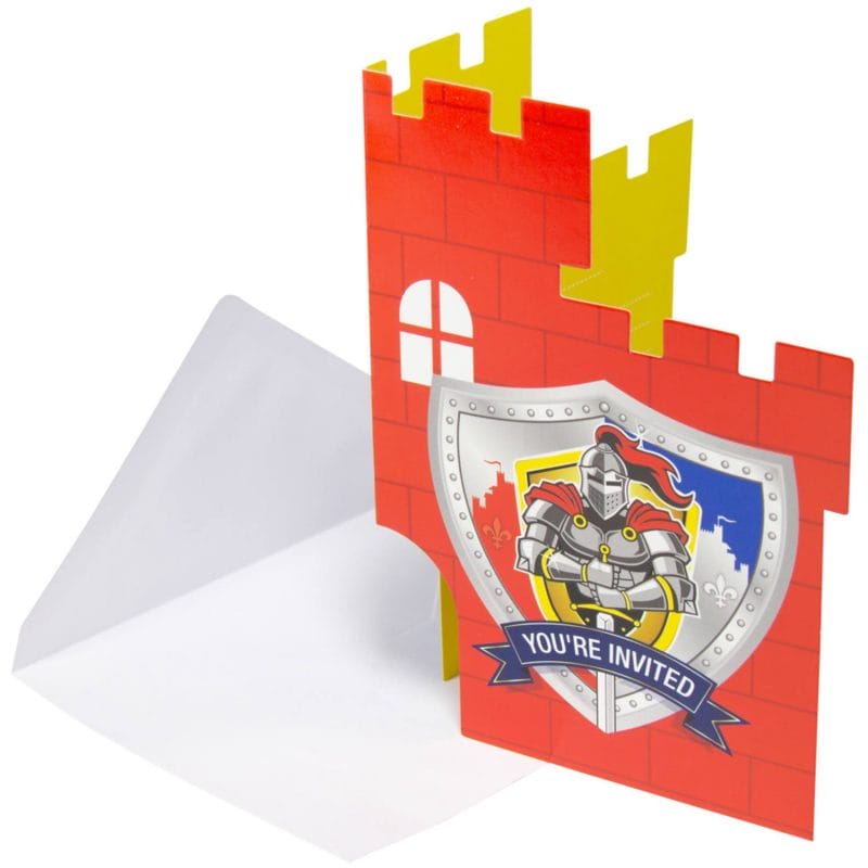 8 cartons d'invitation chevalier - Médiéval