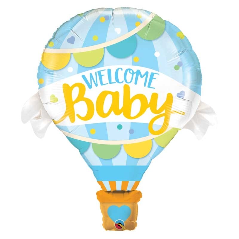 Ballon montgolfière Welcome baby 107 cm