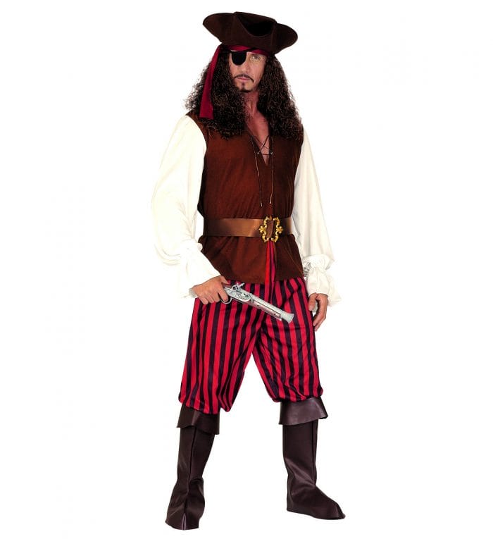 Chemise avec veste capitaine pirate adulte