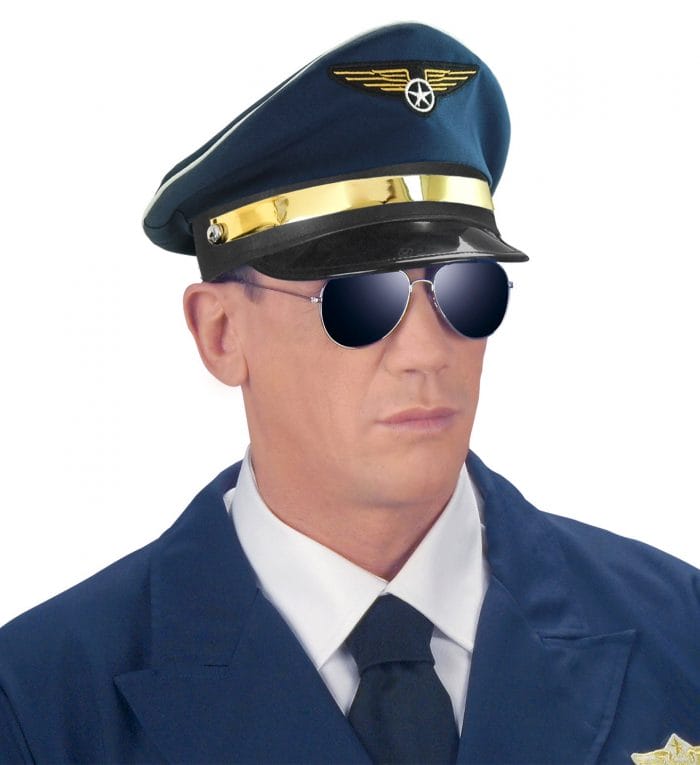 Casquette de pilote bleue marine