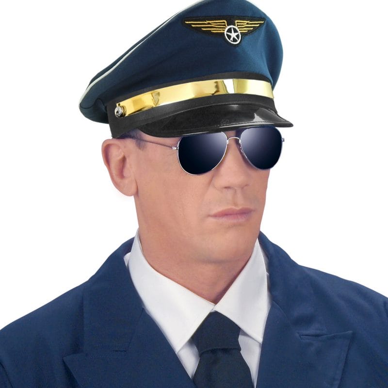 Casquette de pilote bleue marine