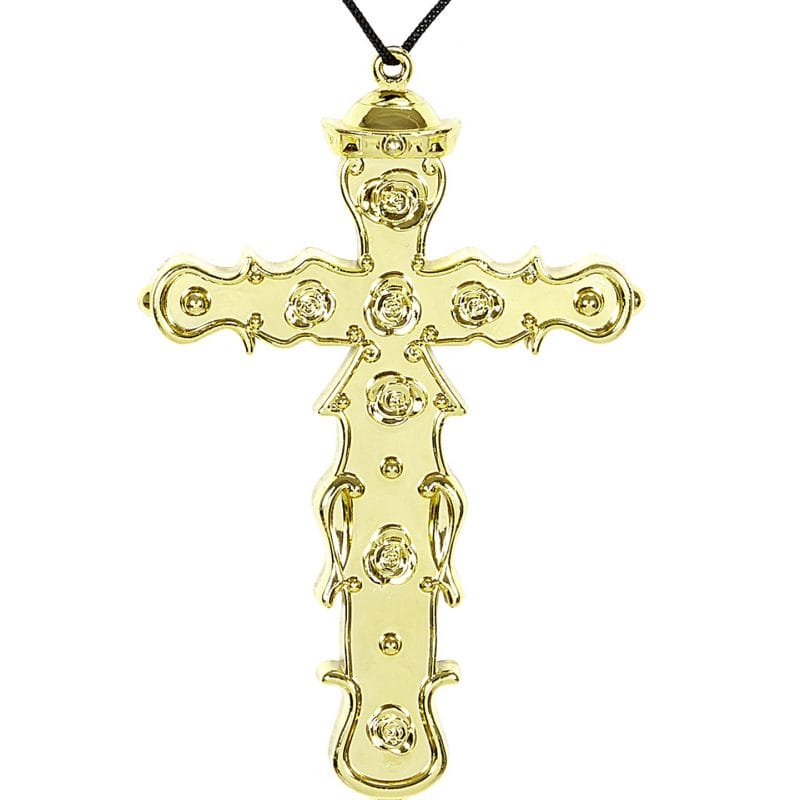 Collier croix dorée 15cm