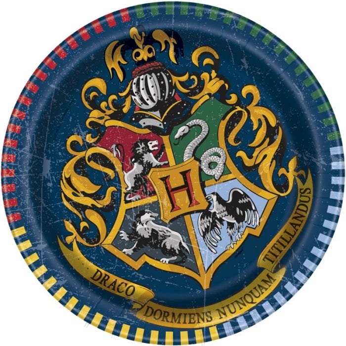 8 assiettes rondes Harry Potter 18 cm