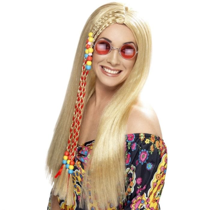 Perruque Hippie blonde