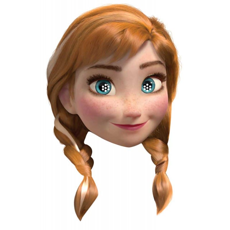 Masque en carton Reine des neiges Anna - Disney