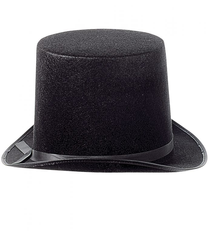 Maxi chapeau haut de forme en noir