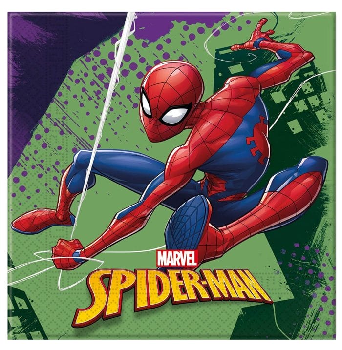 20 serviettes d'anniversaire Spider-Man 33x33 - Marvel