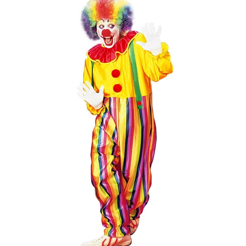 Déguisement de clown multicolore adulte