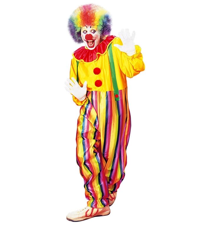 Déguisement de clown multicolore adulte