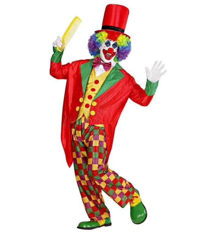 bozo le clown cirque animation multicolore homme