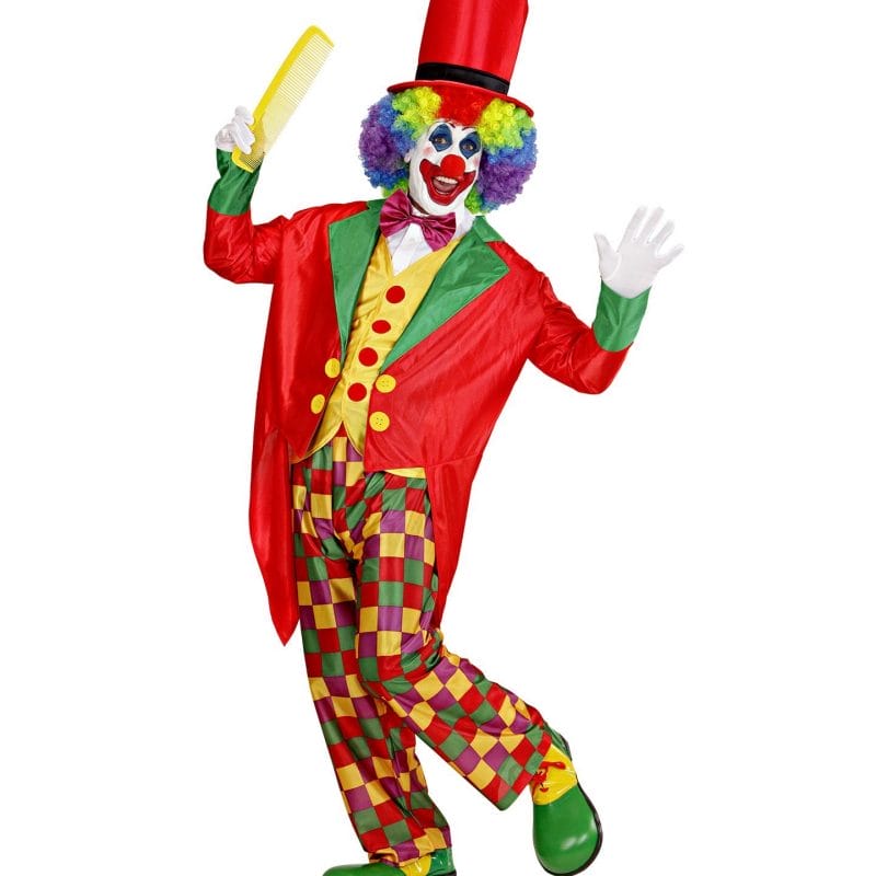 bozo le clown cirque animation multicolore homme