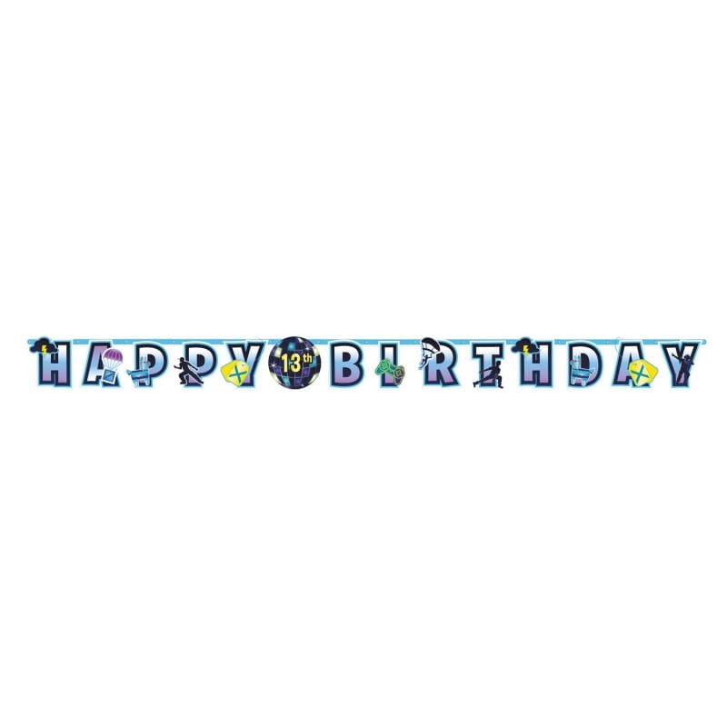 Guirlande Fortnite Happy Birthday 3.2 mètres