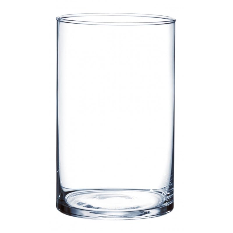 Location vase cylindrique en verre 25cm