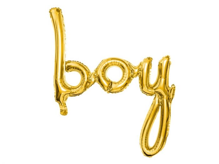 Ballon aluminium Boy gold 74 cm
