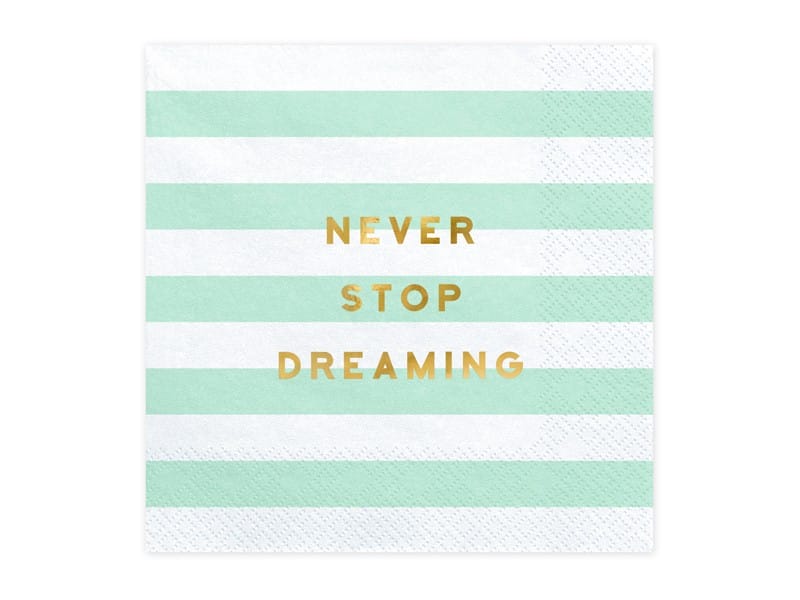 20 serviettes never stop dreaming