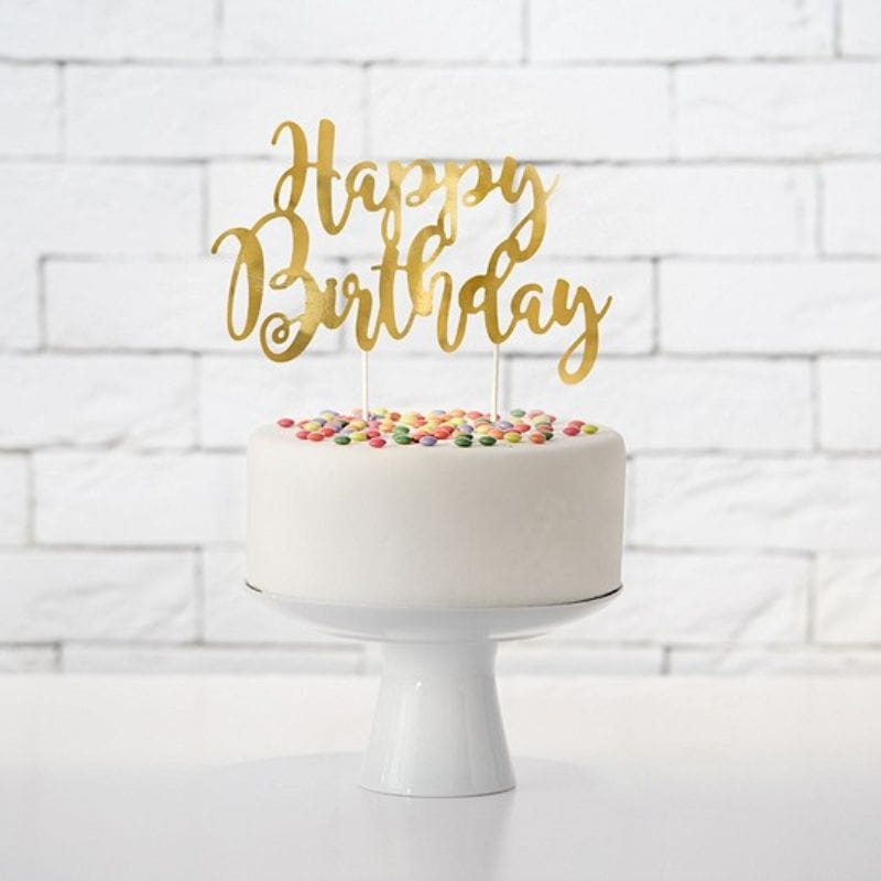 Cake topper Happy Birthday or - Viva la fiesta - Montpellier