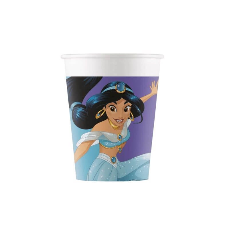 8 Gobelets en plastique Jasmine princesse - Disney