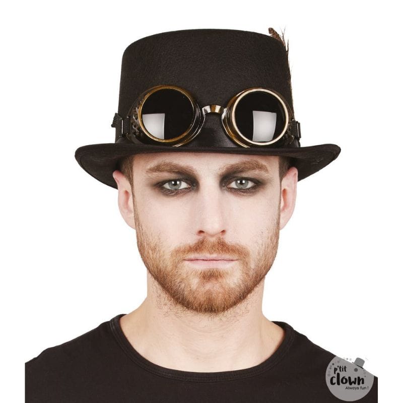 chapeau steampunk avec lunette