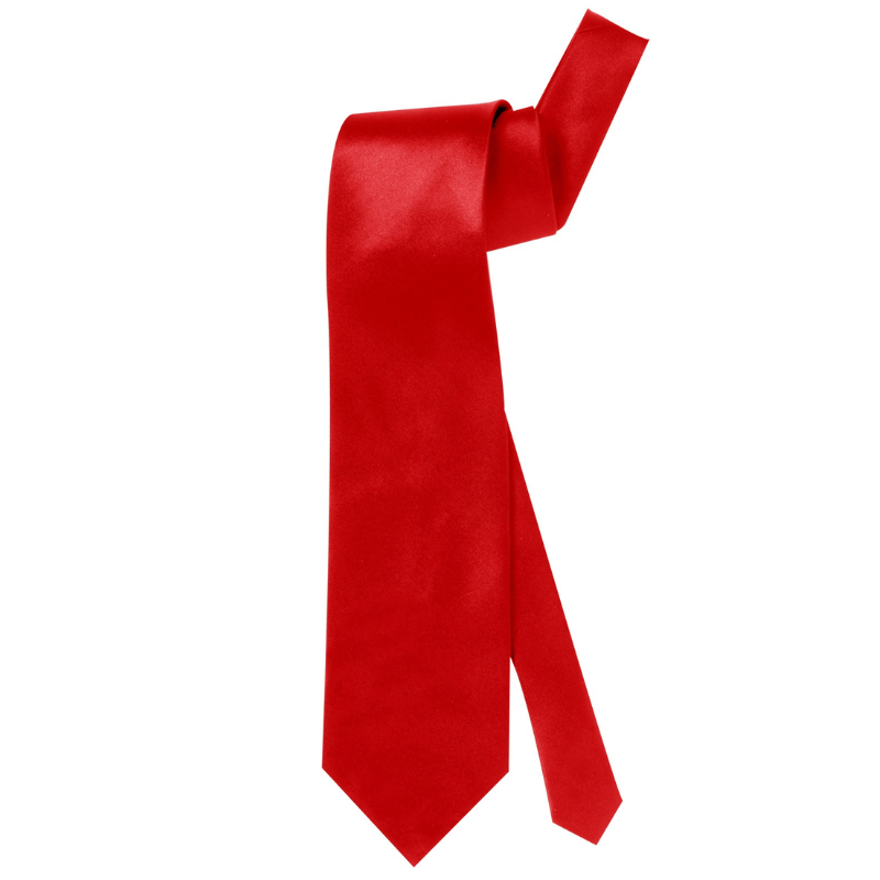 Cravate satinée rouge