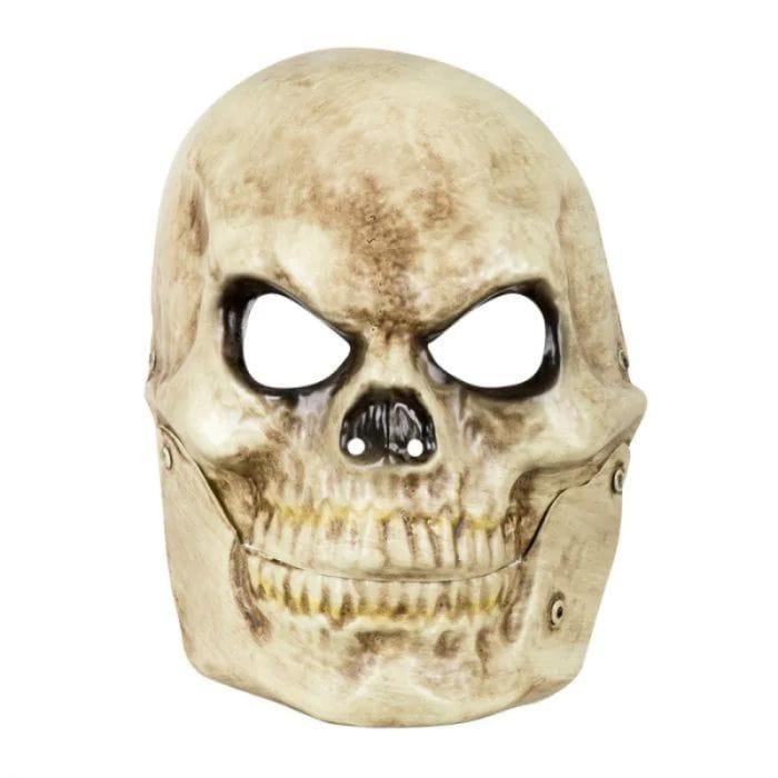 Masque squelette avec une bouche amovible